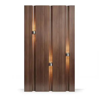 Wooden Panel With Integrated Lighting 3d model