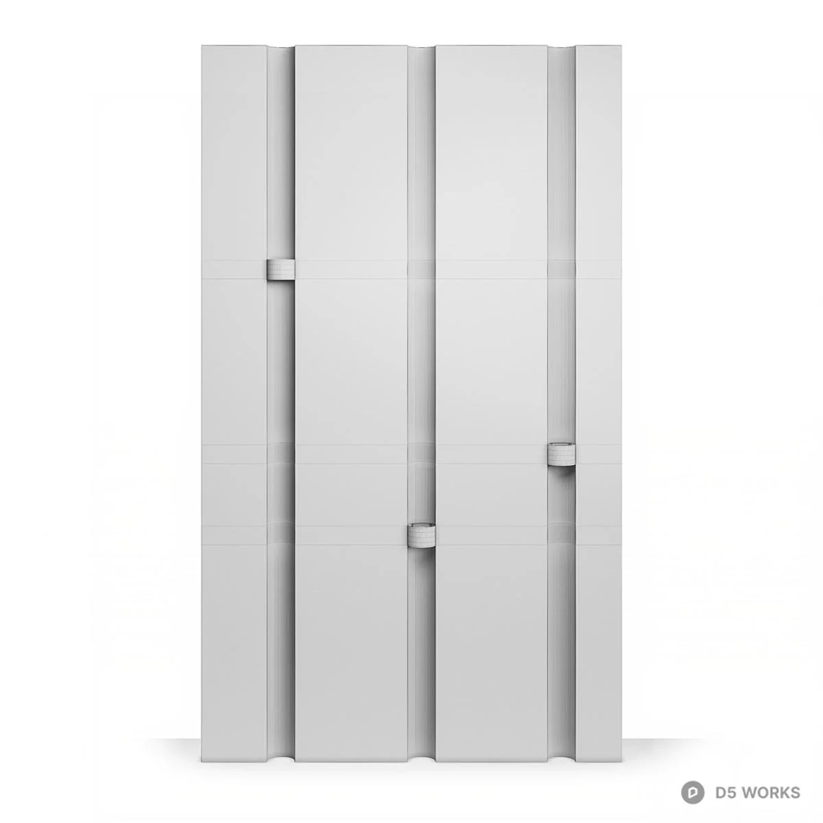Wooden Panel With Integrated Lighting 3d model thumbnail 2