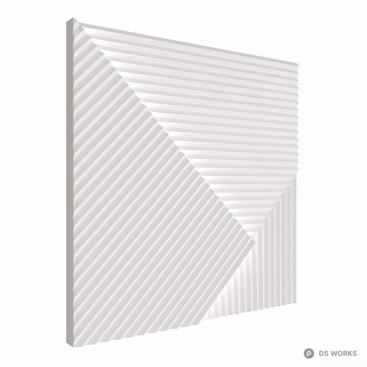 Geometric Relief Wall Panel 3d model thumbnail 4
