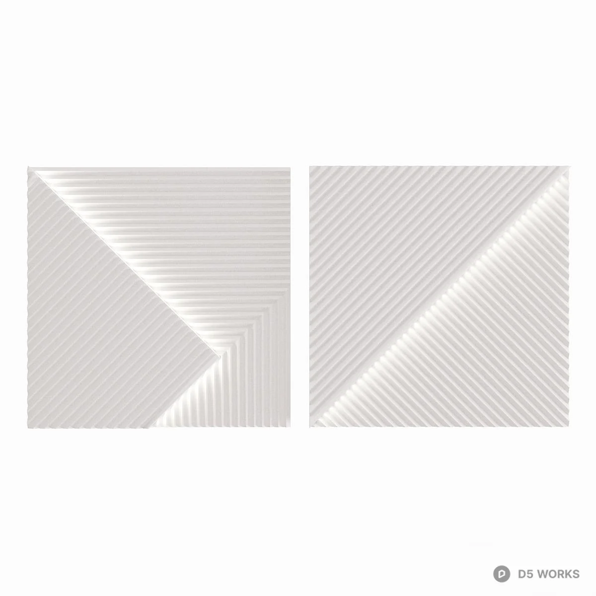 Geometric Relief Wall Panel 3d model thumbnail 2
