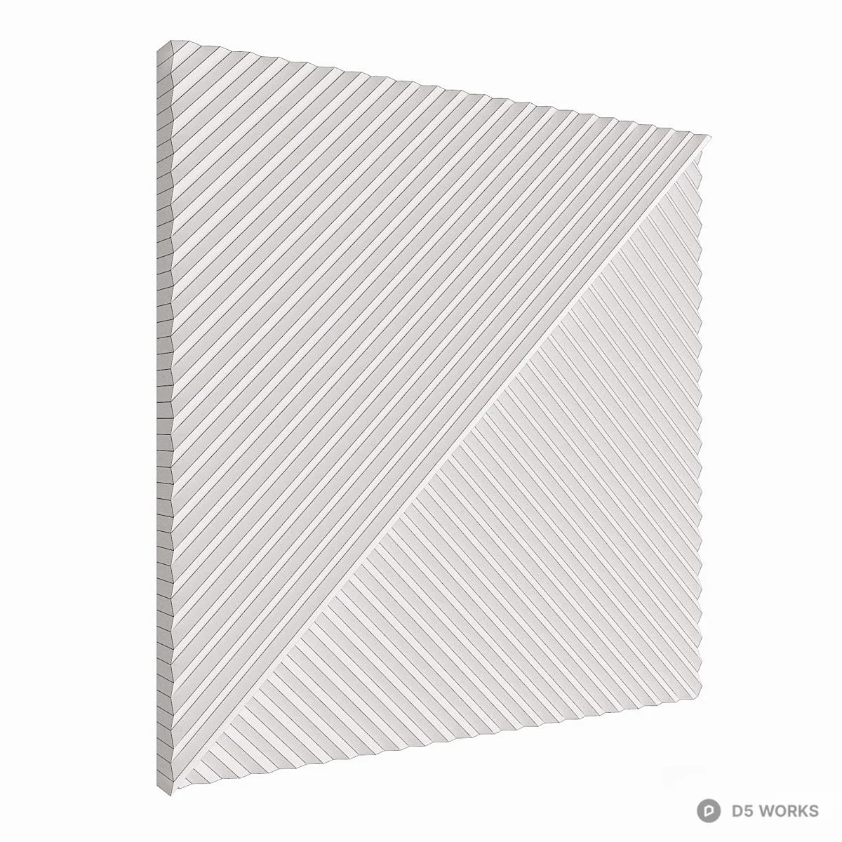 Geometric Relief Wall Panel 3d model thumbnail 7