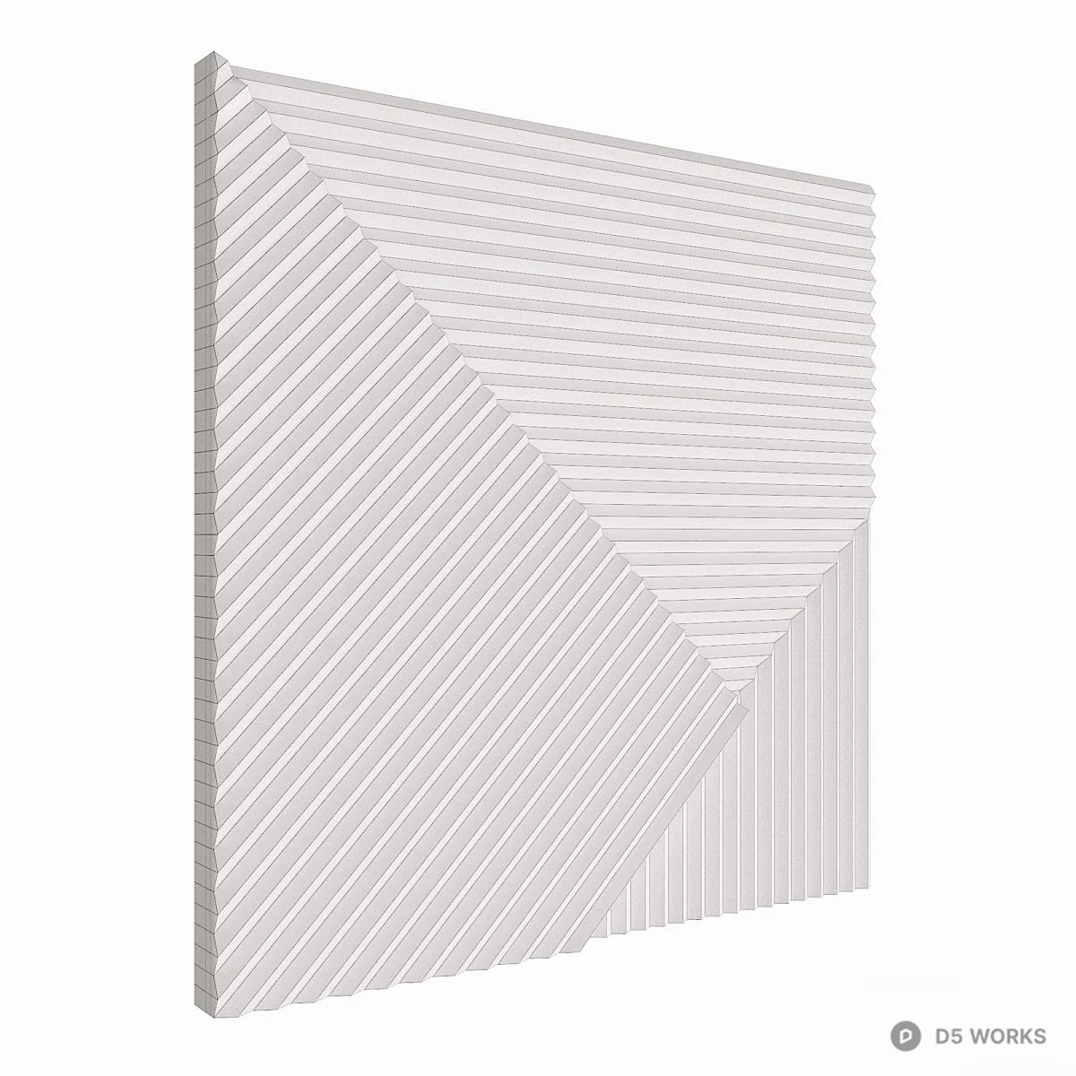 Geometric Relief Wall Panel 3d model thumbnail 6