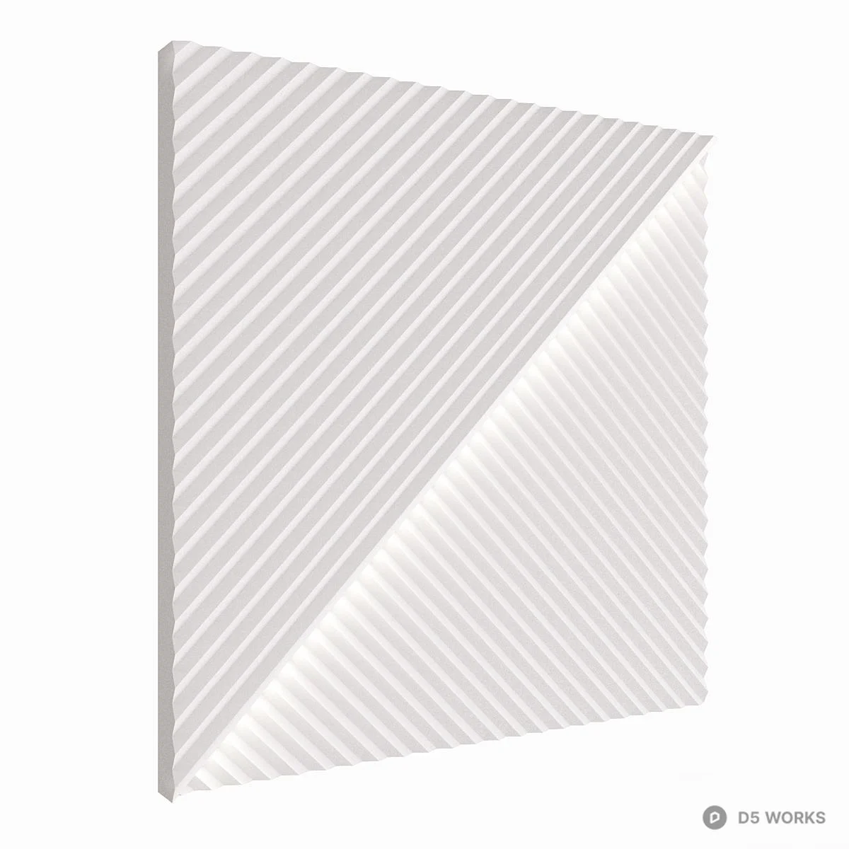 Geometric Relief Wall Panel 3d model thumbnail 5