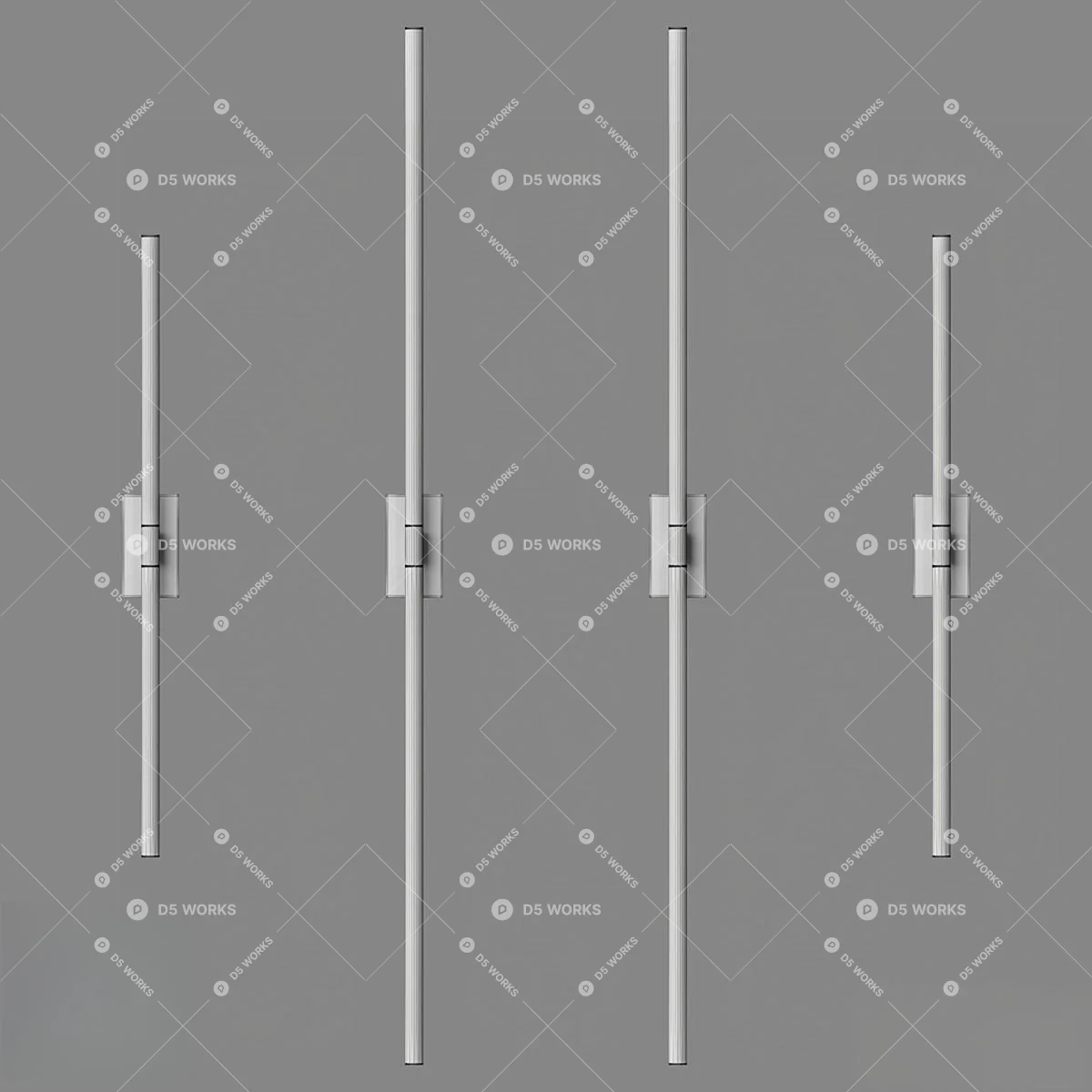 Minimalist Linear Wall Lamp 3d model thumbnail 2