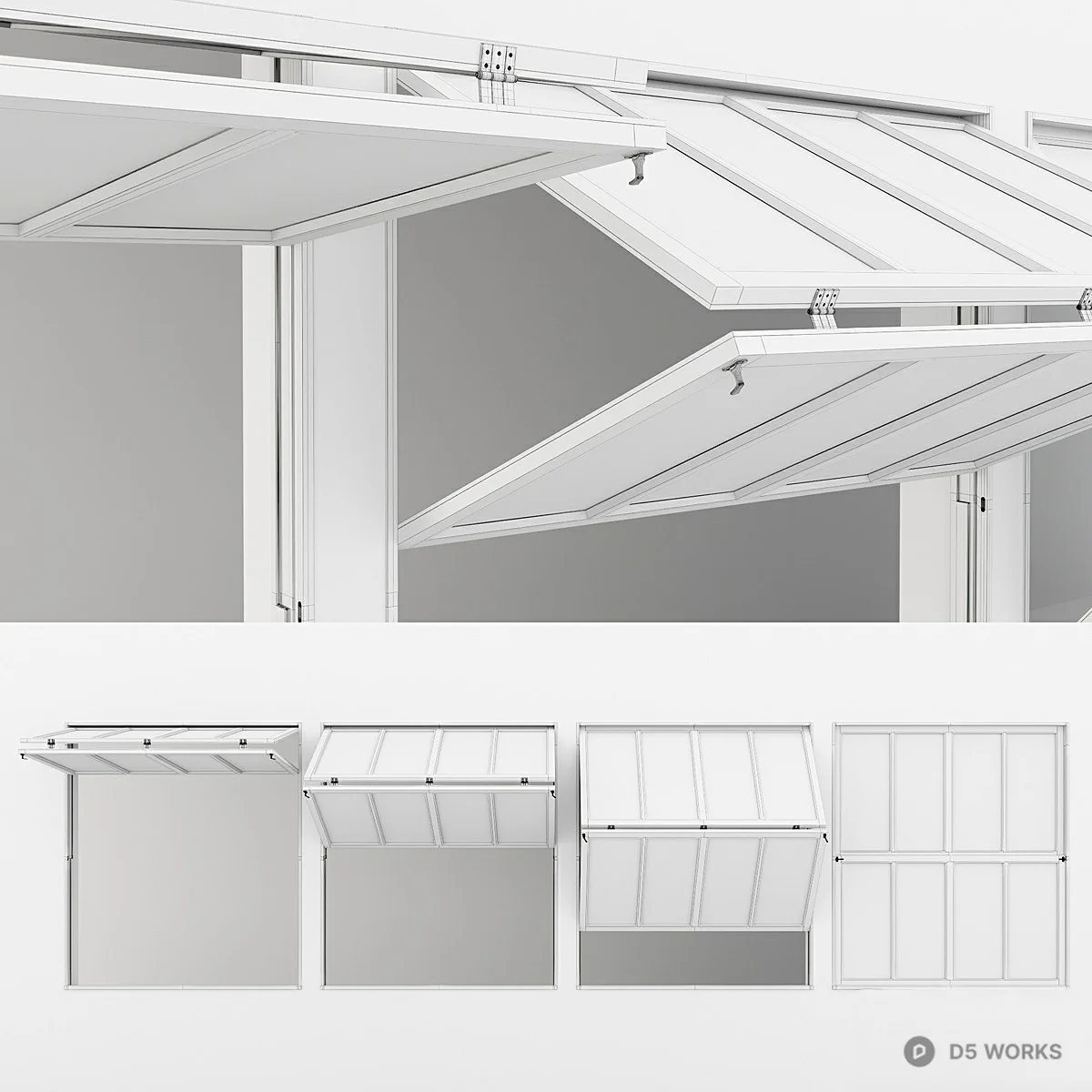 Folding Window 3d model thumbnail 5