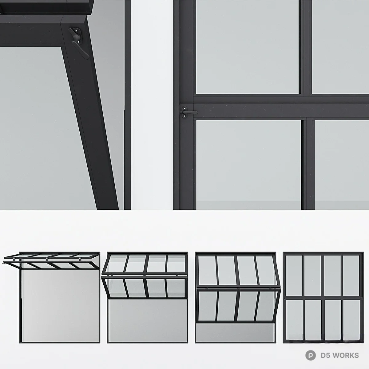 Folding Window 3d model thumbnail 3