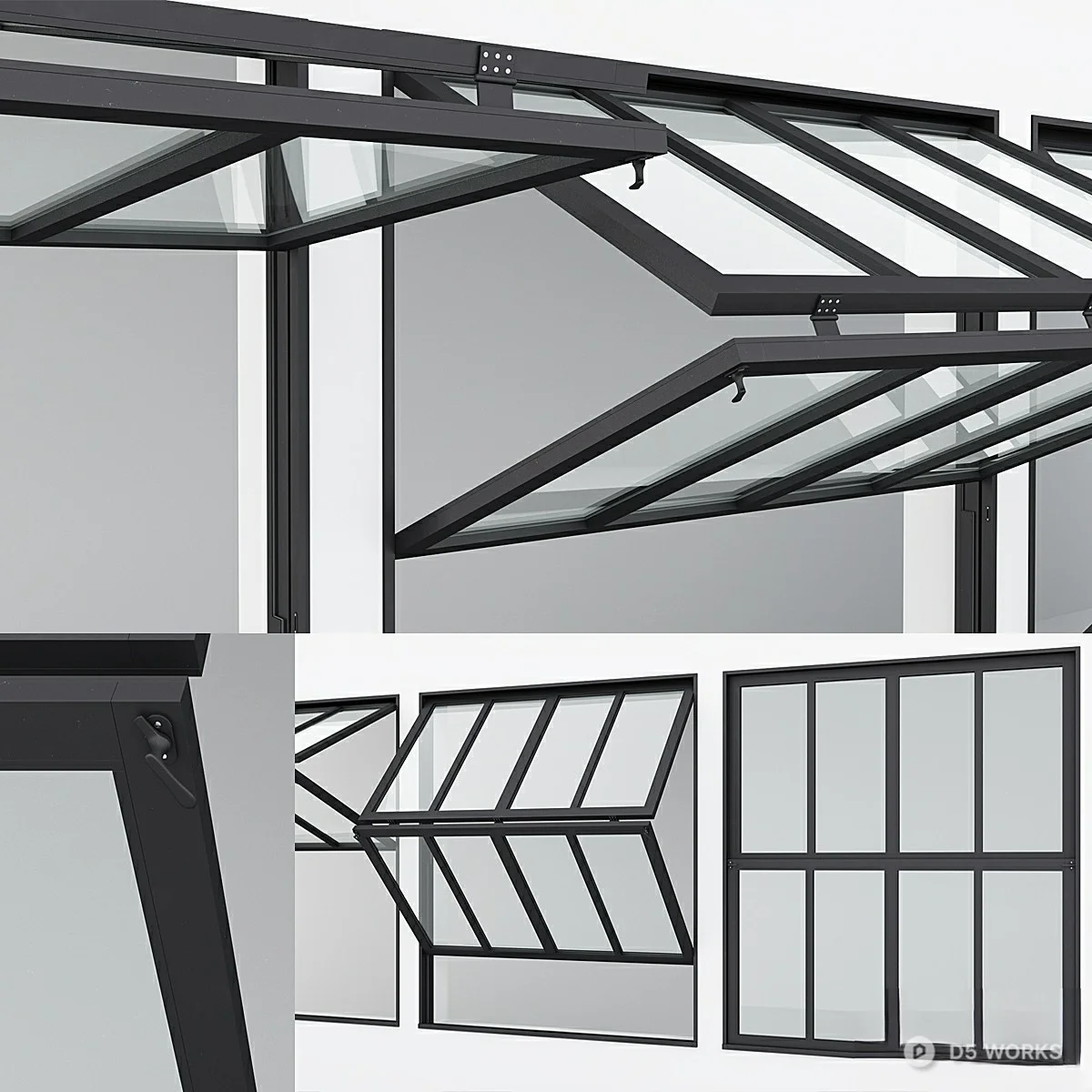 Folding Window 3d model thumbnail 2