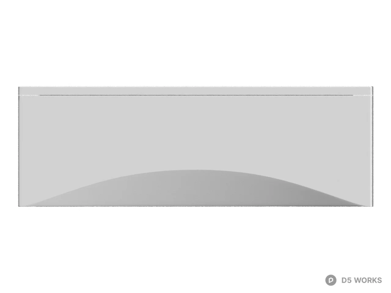Minimalist White Bathtub 3d model thumbnail 2