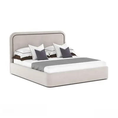 Transitional Double Bed 3d model