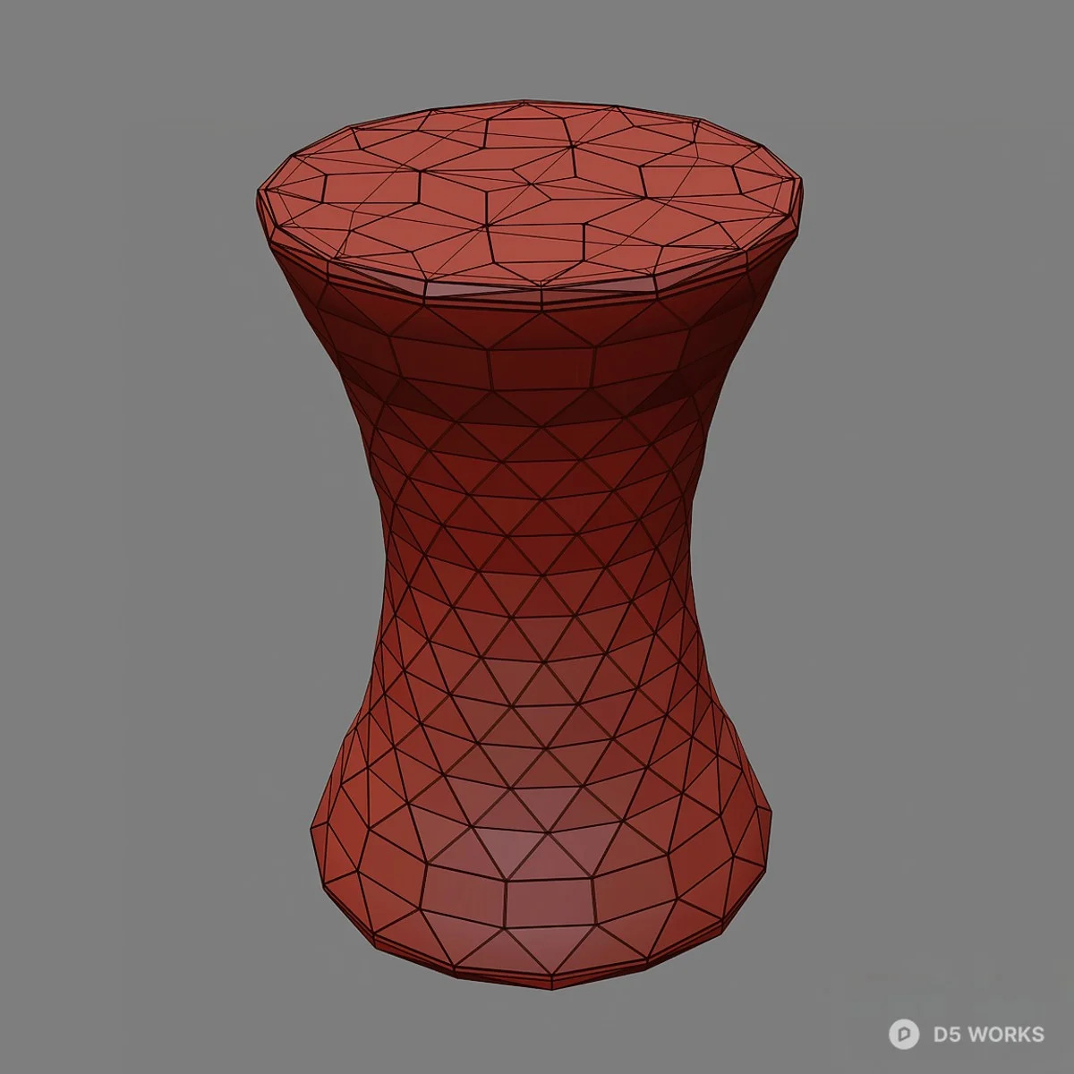 Faceted Glass Side Table 3d model thumbnail 6