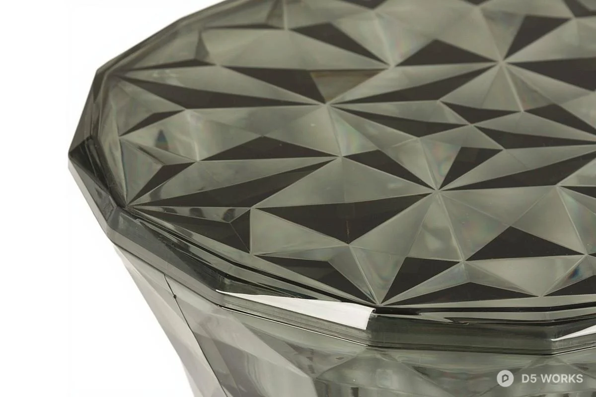 Faceted Glass Side Table 3d model thumbnail 3