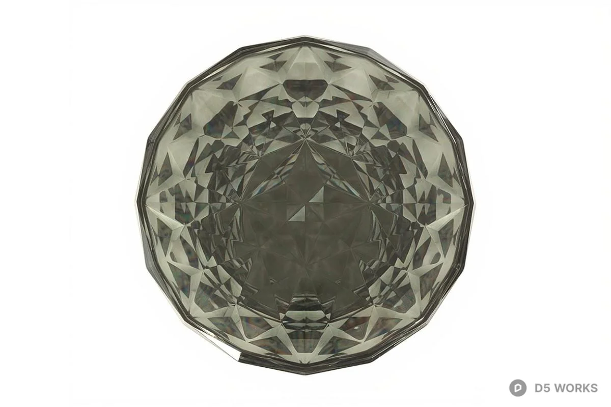 Faceted Glass Side Table 3d model thumbnail 4