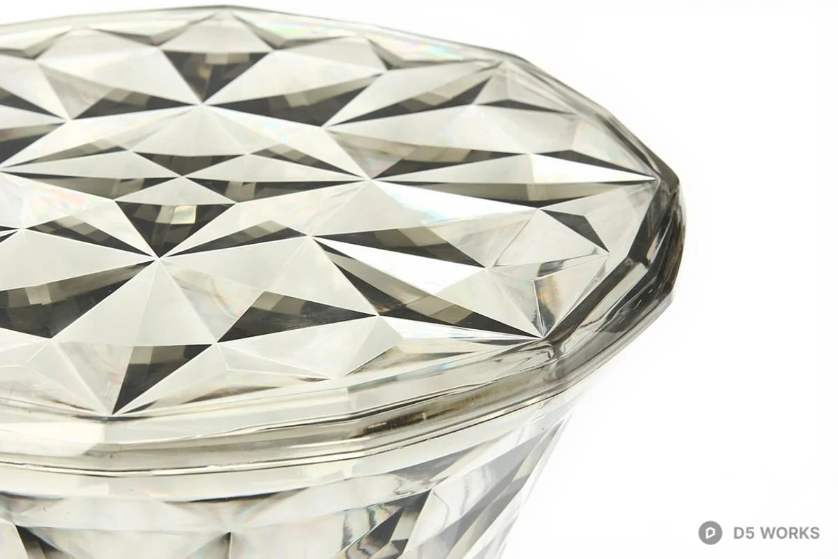 Faceted Glass Side Table 3d model thumbnail 5
