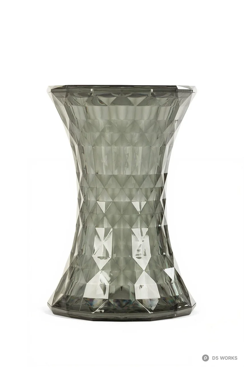 Faceted Glass Side Table 3d model thumbnail 2