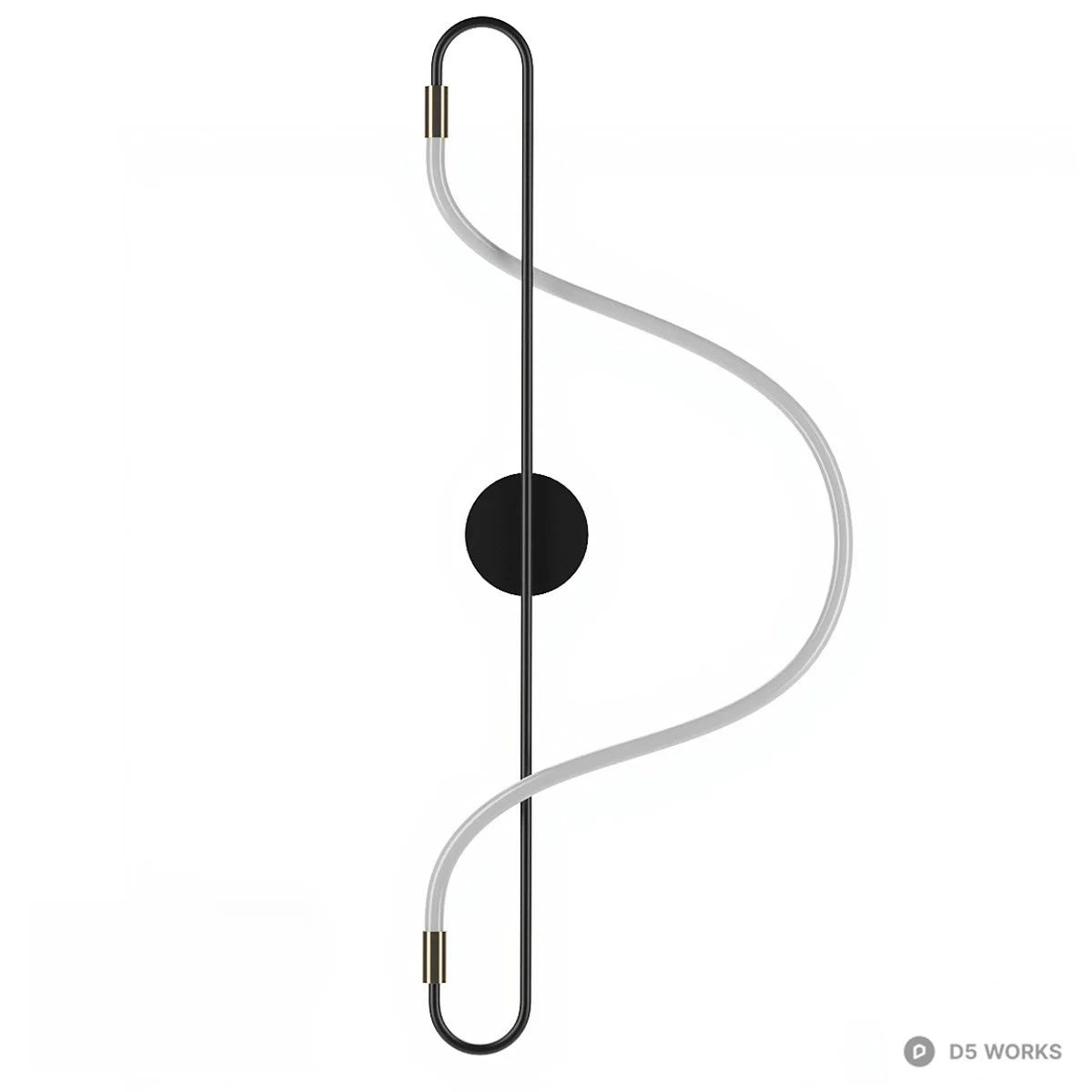 Minimalist Curved Wall Lamp 3d model - Image 1