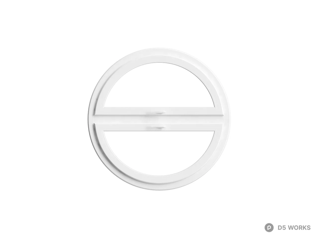 Minimalist Circular Window Frame 3d model thumbnail 2