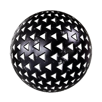 Perforated Metal Plate Black triangular hollow metal plate