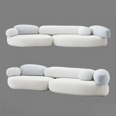 Modular Minimalist Sectional Sofa 3d model