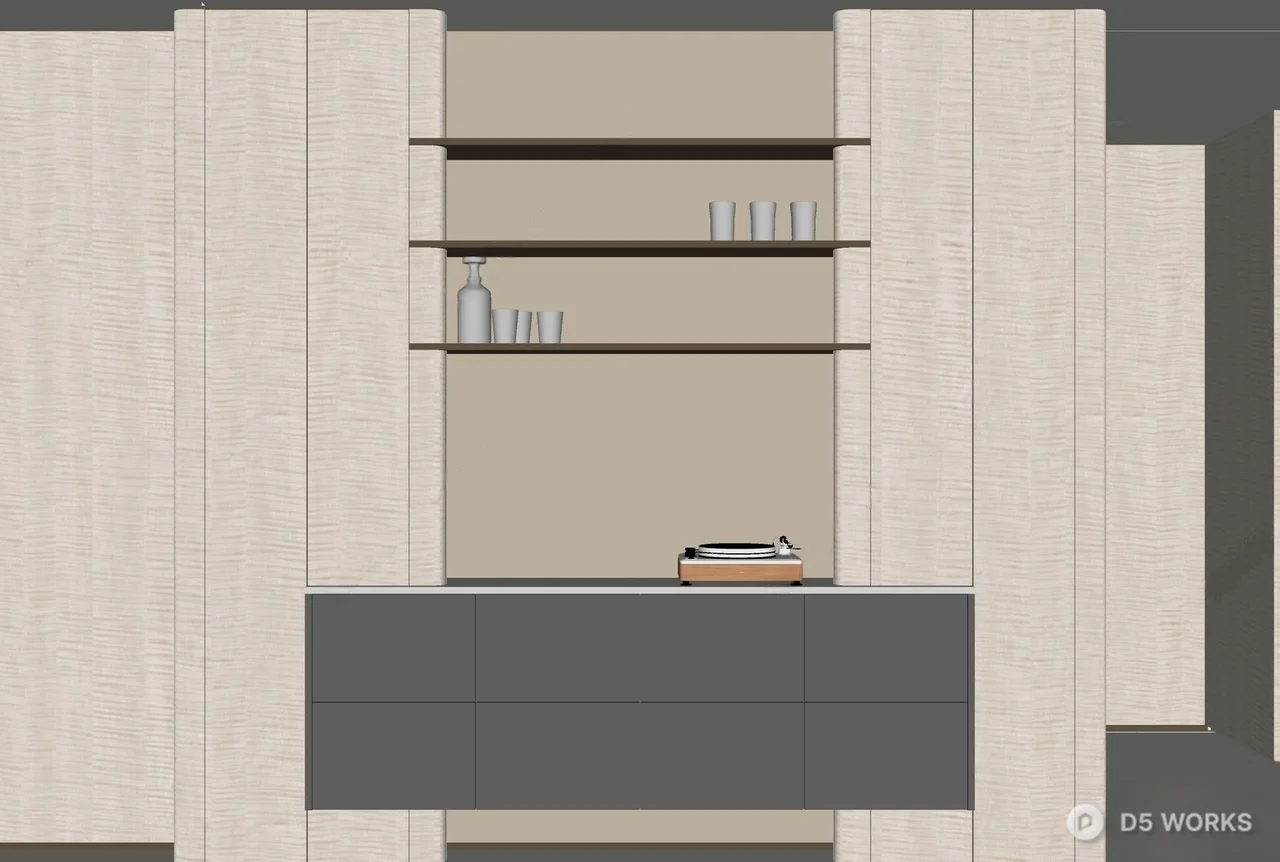 White French Door With Grid Glass Panels 3d model thumbnail 2
