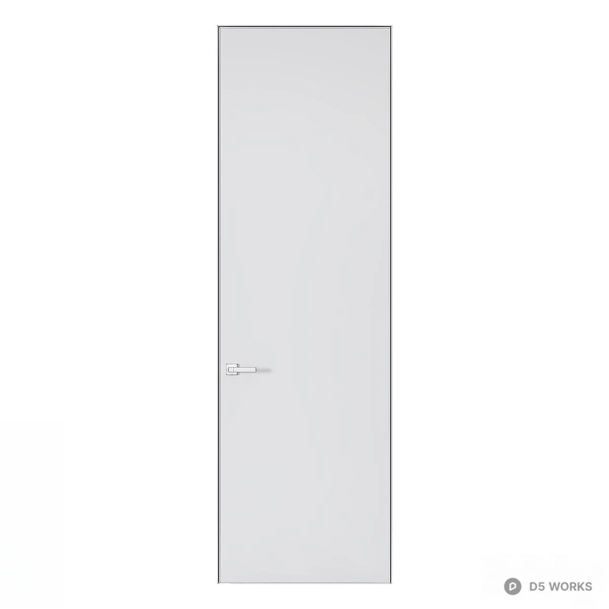 Minimalist Wood Grain Hidden Door 3d model thumbnail 3