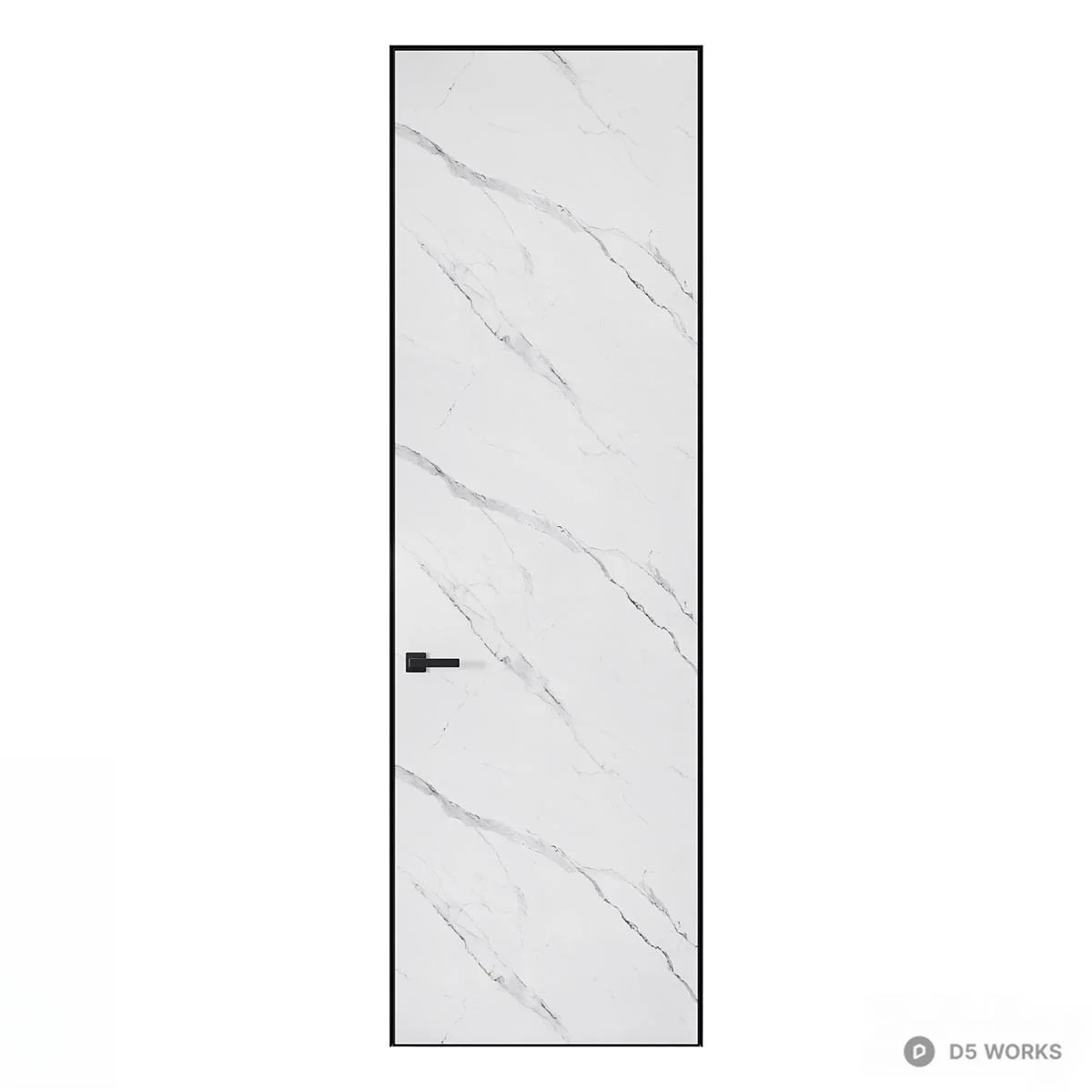 Minimalist Wood Grain Hidden Door 3d model thumbnail 2