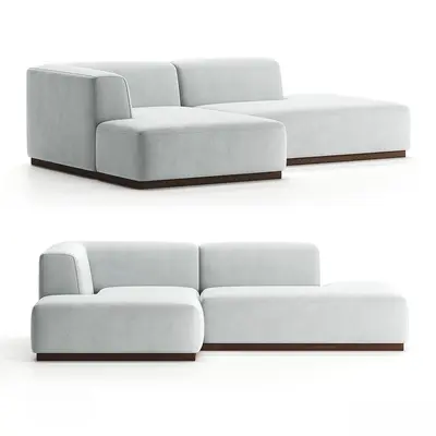 Scandinavian Three-seater Sofa 3d model