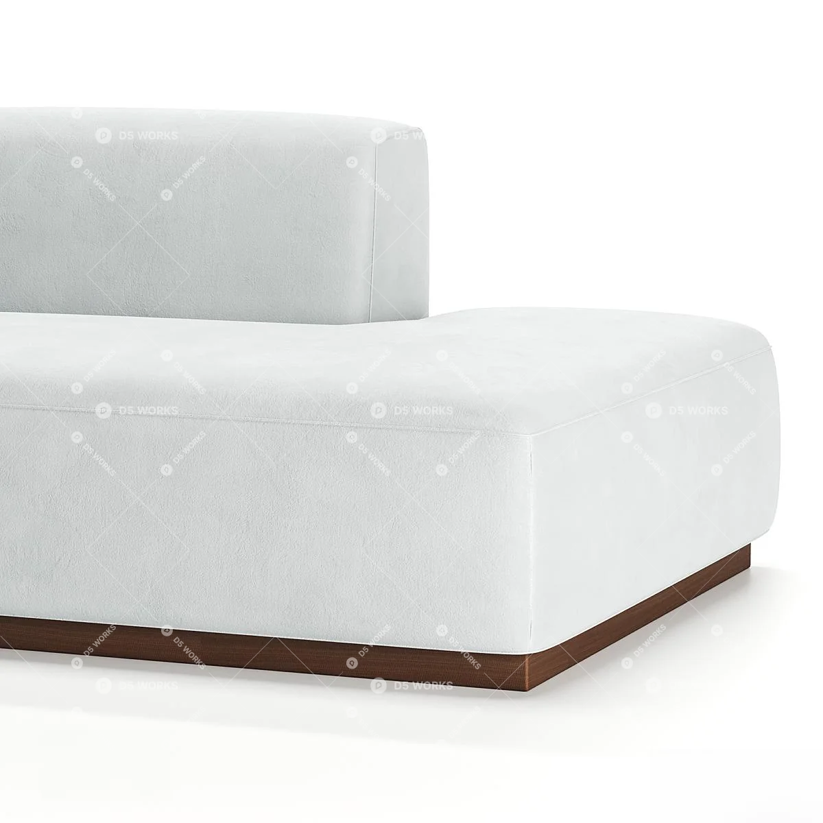 Scandinavian Three-seater Sofa 3d model thumbnail 4