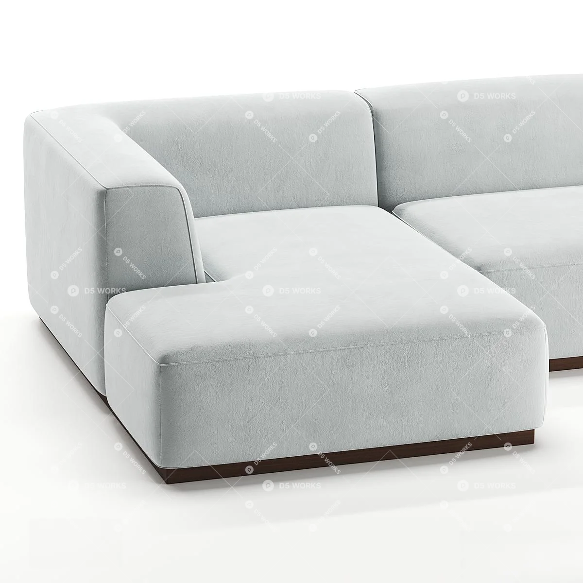 Scandinavian Three-seater Sofa 3d model thumbnail 3