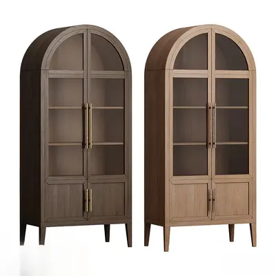 Arched Glass Door Display Cabinet 3d model