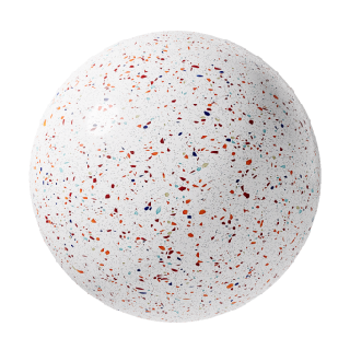 Terrazzo Red floral terrazzo