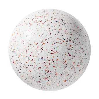 Red floral terrazzo