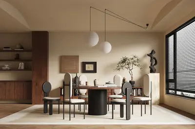 Mid Century Modern Dining Room 3d model