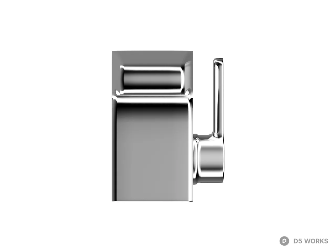 Modern Chrome Faucet 3d model thumbnail 2