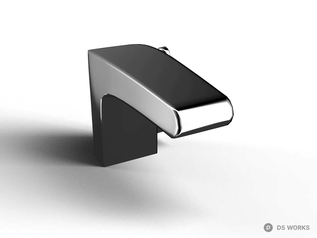 Modern Chrome Faucet 3d model - Image 1