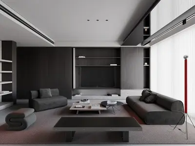 Modern Home Living Room 3d model