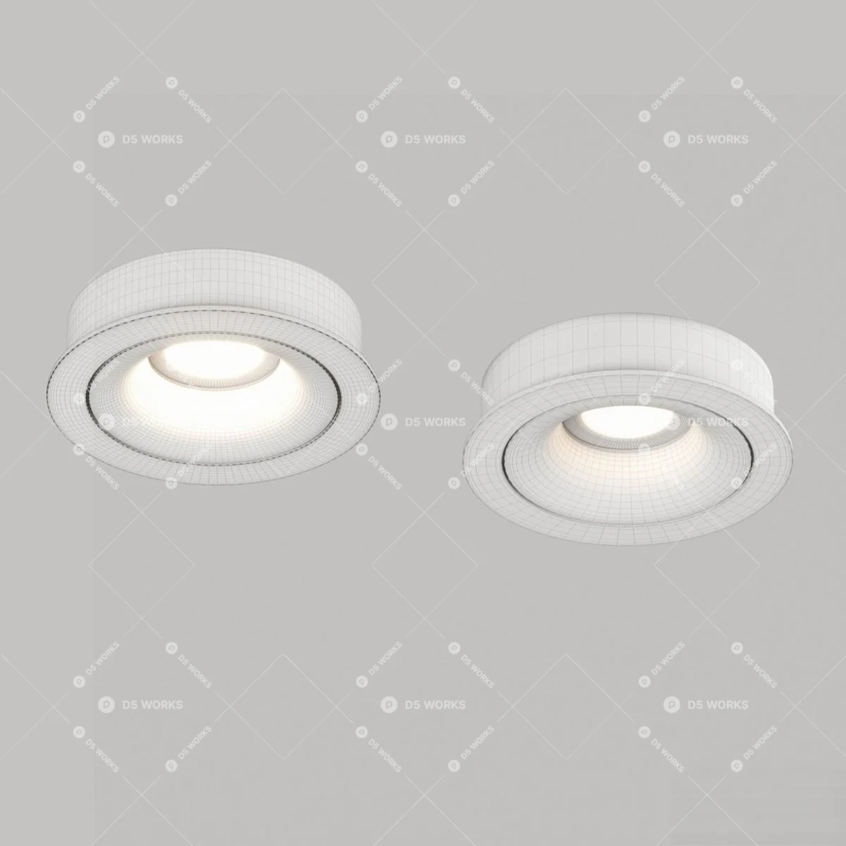 Downlight & Spotlight 3d model thumbnail 2