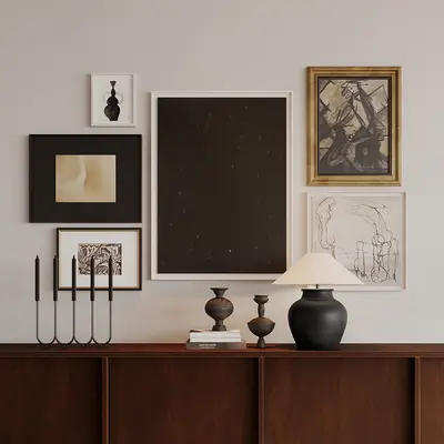 Mid-Century Modern Wabi-Sabi Paintings