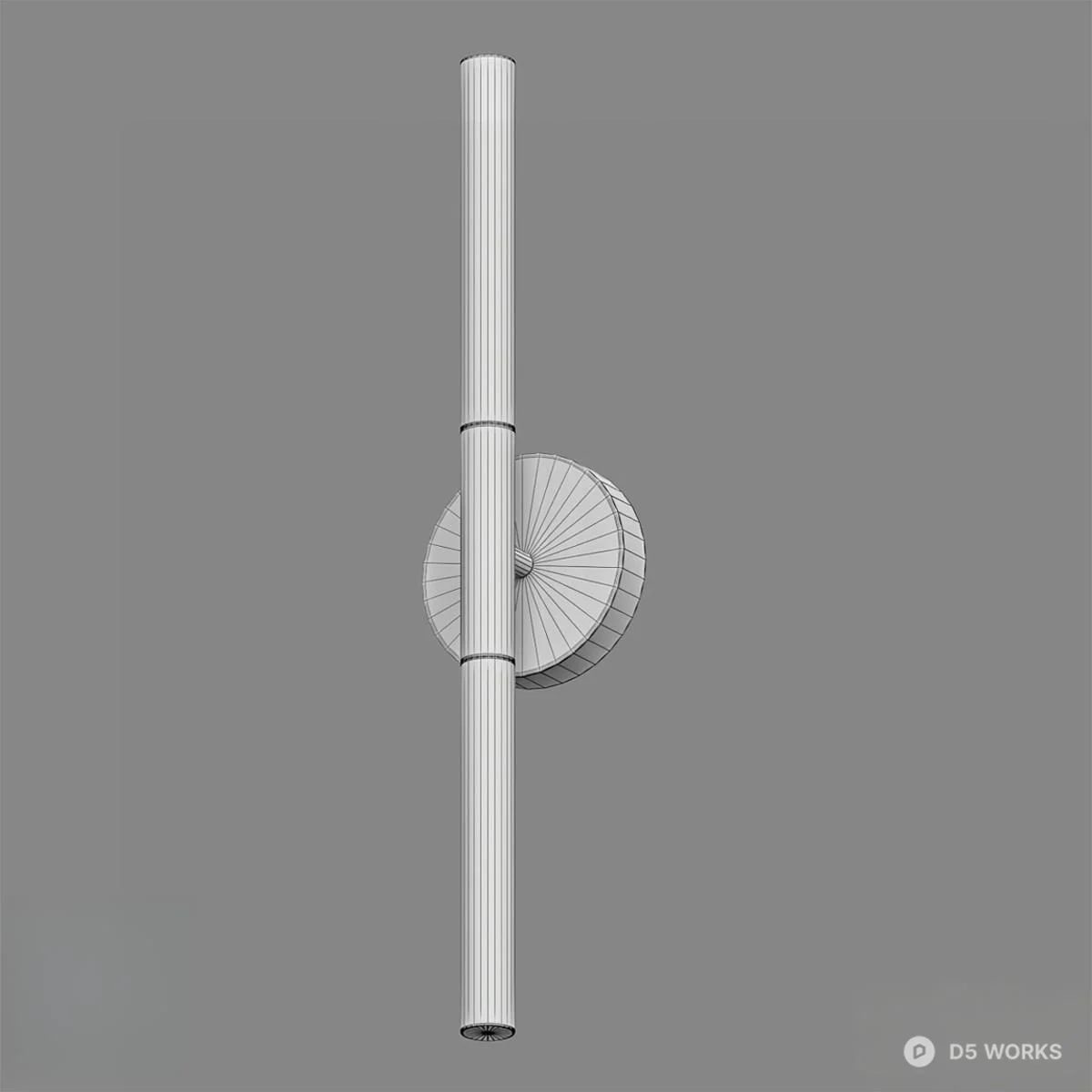 Minimalist Linear Wall Lamp 3d model thumbnail 2