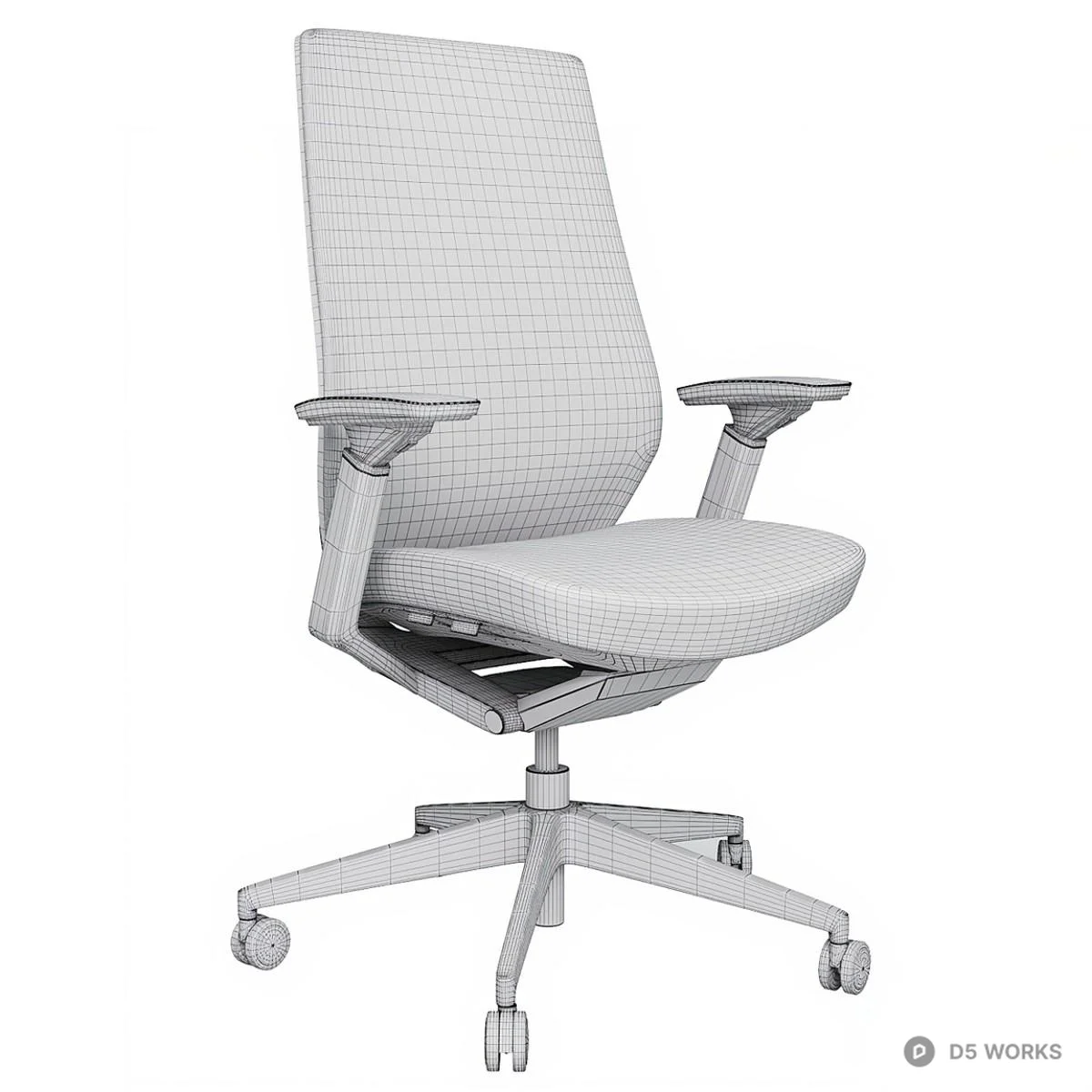 Ergonomic Mesh Office Chair 3d model thumbnail 3