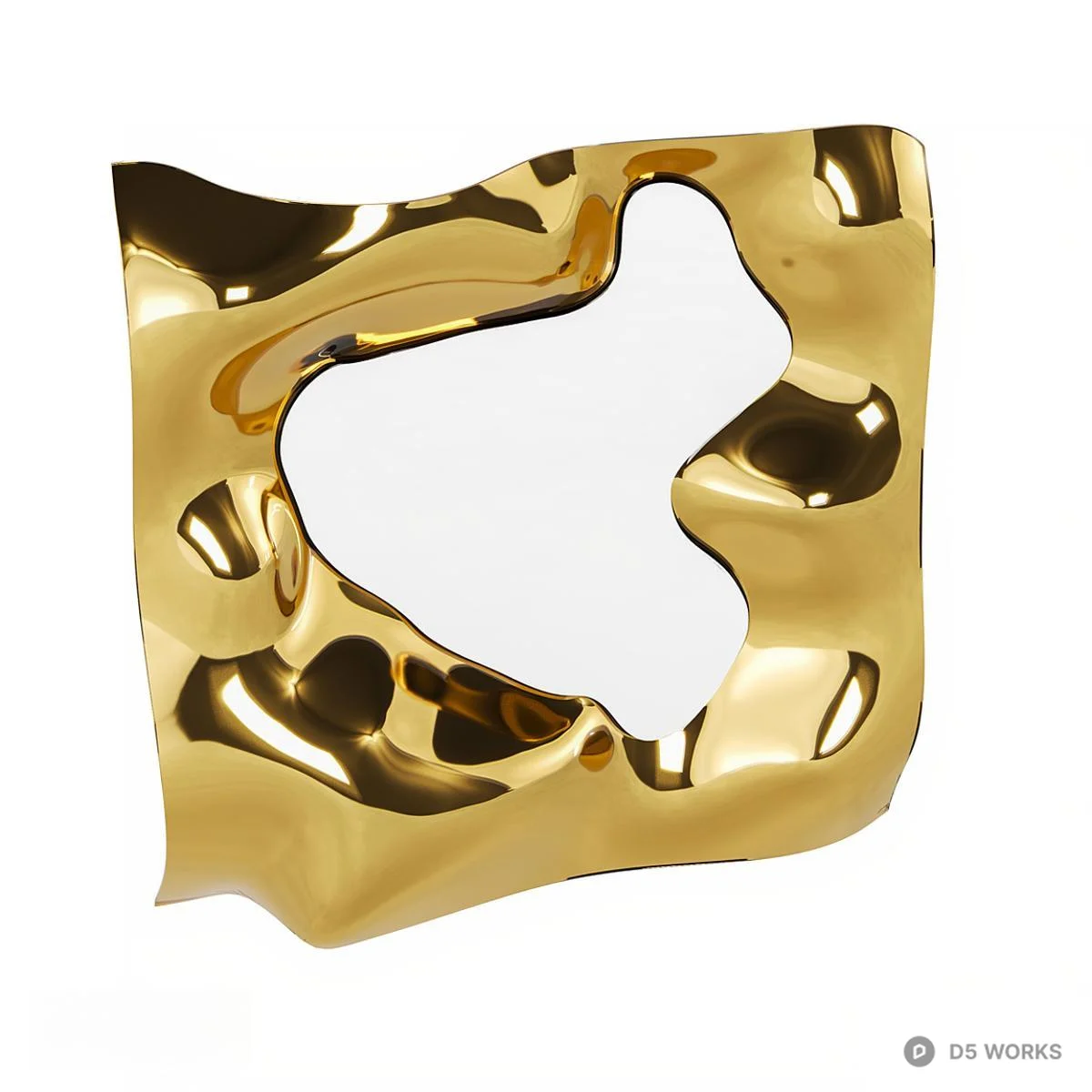 Liquid Metal Decorative Mirror 3d model thumbnail 4