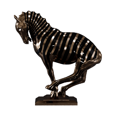 Sculpture Metal pony ornament 