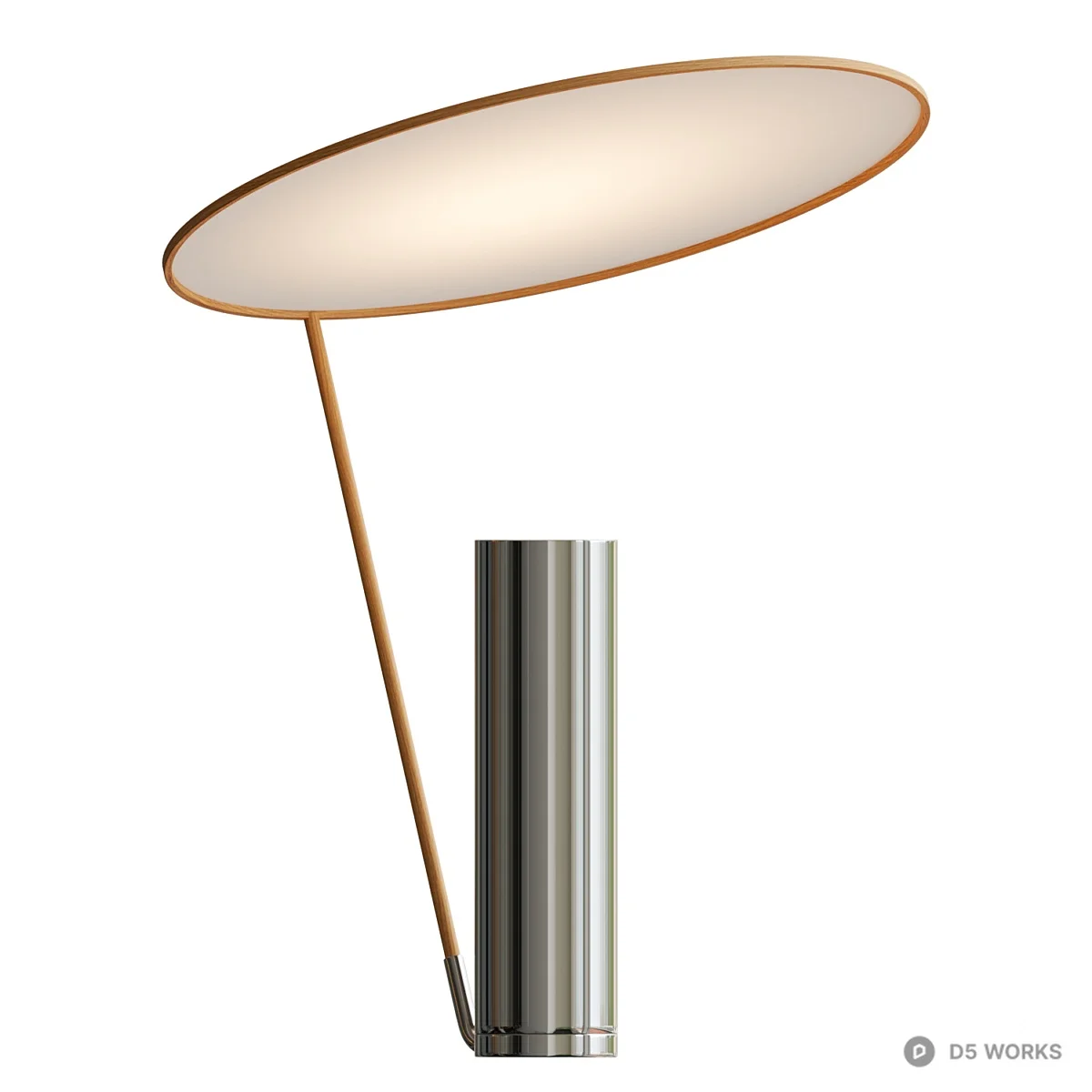 Minimalist Oval Table Lamp 3d model - Image 1