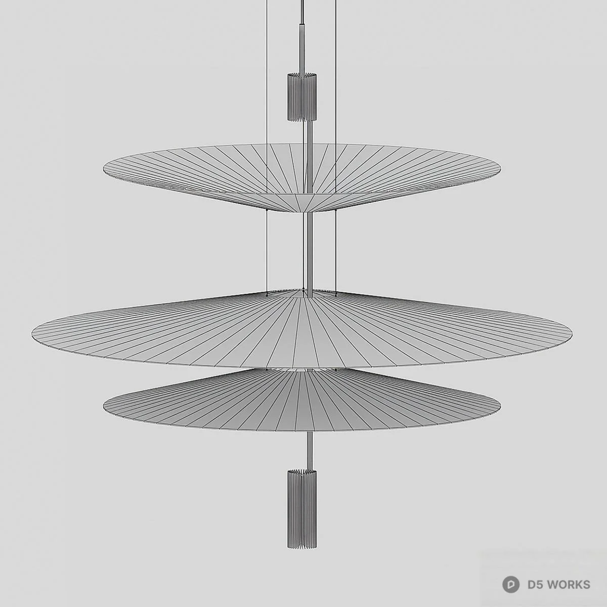 Modern Layered Pendant Light 3d model thumbnail 2