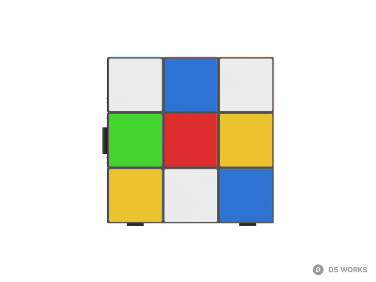Colorful Cube Puzzle Toy 3d model thumbnail 2
