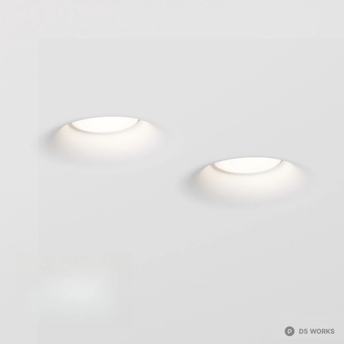 Minimalist Recessed Spotlights 3d model thumbnail 4