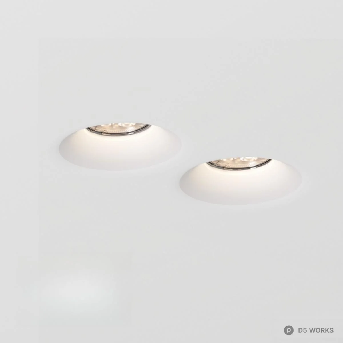 Minimalist Recessed Spotlights 3d model thumbnail 5
