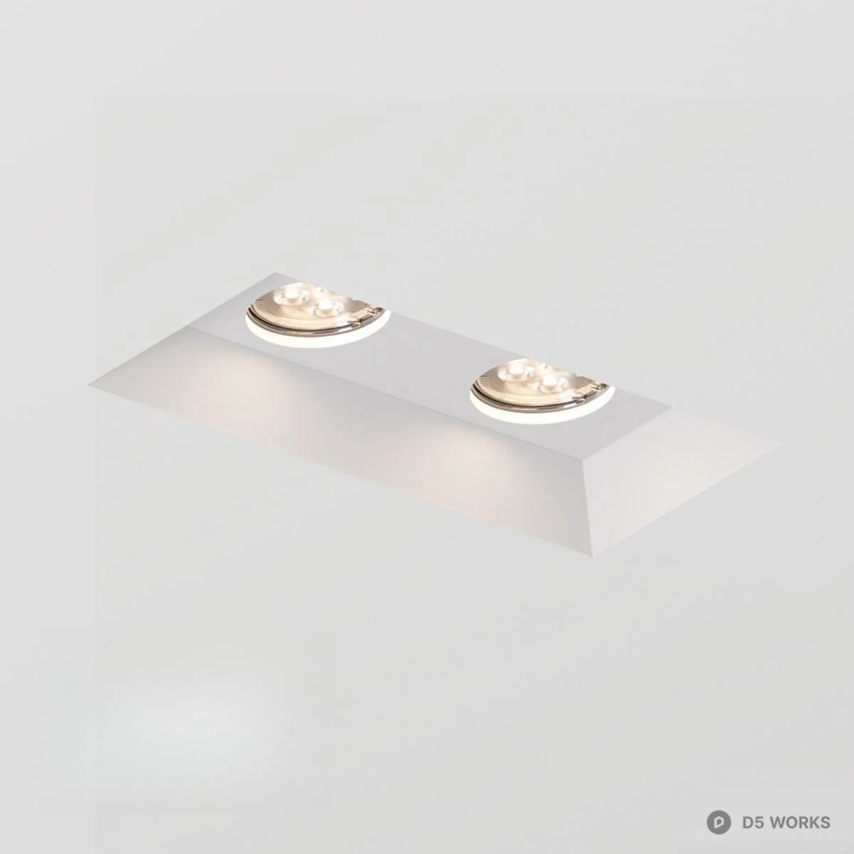 Minimalist Recessed Spotlights 3d model thumbnail 6