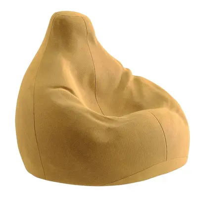 Mustard Fabric Bean Bag Chair 3d model