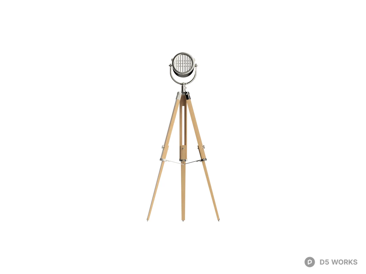 Tripod Mount Spotlight 3d model thumbnail 2