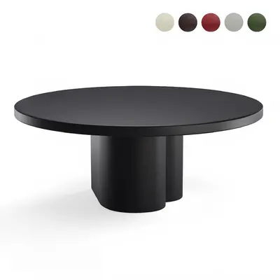 Minimalist Black Round Dining Table 3d model